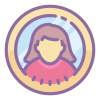 Circled User Female Skin Type 7 icon