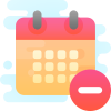 Menos calendário icon