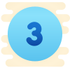 3 en círculo icon