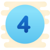 4 en círculo icon