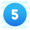 5 en círculo C icon