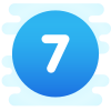 7 en círculo C icon