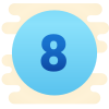 Circled 8 icon