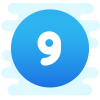 9 en círculo C icon