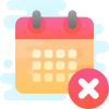 Calendar Delete icon