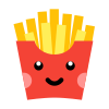 Patatine fritte kawaii icon