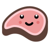 Bistecca kawaii icon