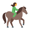 Frau auf einem Pferd icon