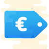 欧元的价格标签 icon