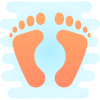 Empreintes pieds humains icon