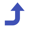 Rightward up arrow icon