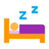 Schlafen im Bett icon