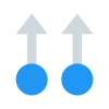 Glisser haut avec deux doigts icon