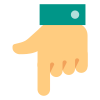 Hand runter icon