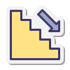 Treppe runter icon