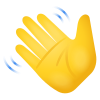 emoji con la mano agitata icon