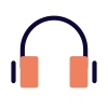 Studio quality headphone for enhanced experience device icon