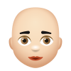 Bald Woman Light Skin Tone icon