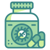 medicina-esterna-farmaco-trasmissione-virus-wanicon-two-tone-wanicon icon