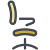 bureau-chaise-vue-latérale icon