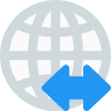 Worldwide internet connectivity with file transfer protocol icon