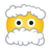 emoji de rosto nas nuvens icon