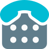 Dial pad buttons of an outdated telephone layout icon