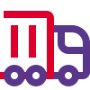 Delivery truck isolated on a white background icon