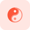 Yin Yang a concept of dualism in ancient Chinese philosophy icon