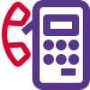 Payphone with receiver and a base unit isolated on a white background icon