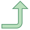 Rightward up arrow icon