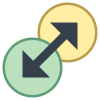 両方向の遷移 icon