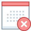 Excluir calendário icon