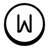 Circled W icon