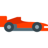 Vista de lateral de carro de corrida da F1 icon