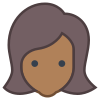 User Female Skin Type 6 icon