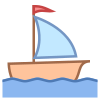 Barco à vela pequeno icon