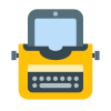 Typewriter With Tablet icon