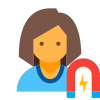 사용자 참여 여성 icon
