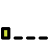 Low cellular network status with quarter signal bar icon