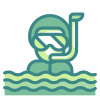 Máscara com snorkel icon