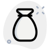 Money bag sack with valuable assets storage icon