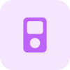 Music player with round dial navigation scroll icon