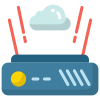 cercle-de-conception-plate-de-stockage-holographique-externe-cloud-computing icon