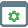 Intenet browser setting and maintenance application menu icon