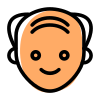Pictorial representation of grandfather emoticon shared in online messenger icon