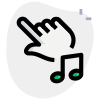 Easy access to music playlist from touchscreen icon