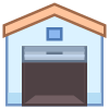 Garage ouvert icon