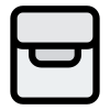 Headphone in the charging case recharging device icon