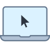 Laptop with cursor icon